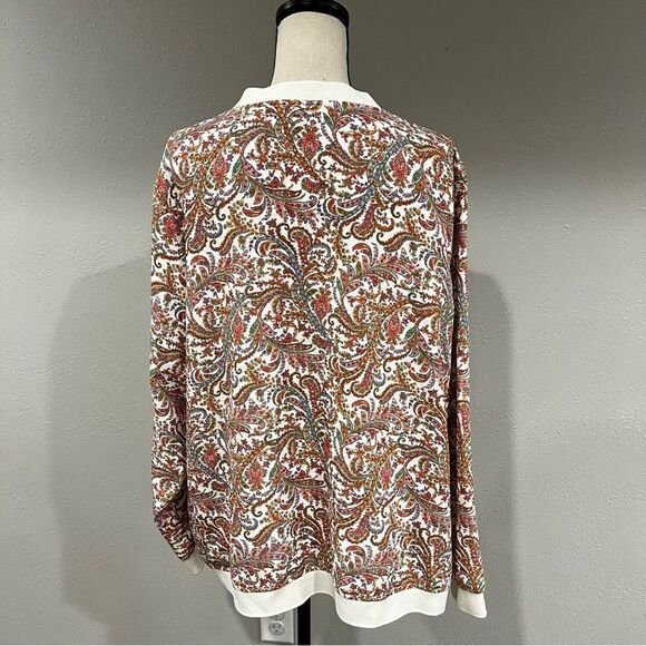 Ruff Hewn plus Size zip up paisley print light sweatshirt - Picture 5 of 14